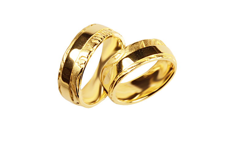 05324+05325-wedding rings, gold 750